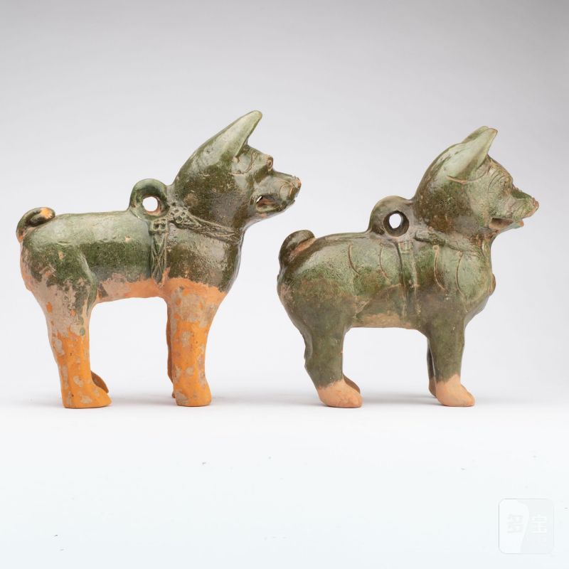    漢 綠釉犬兩點 - 图5